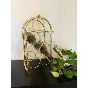 Estante de vino de latón 1970s, decoración Bohemia, decoración Vintage a granel en cantidad, diseño fabuloso, decoración increíble - Product Image 1