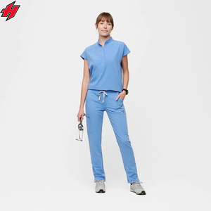 Combinaison de jogging élastique unisexe avec logo personnalisé haute qualité uniforme d'hôpital de docteur en médecine dentaire et d'infirmière ensembles de gommages - Product Image 2