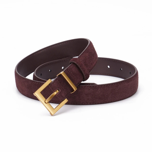 Ceinture en cuir de peau de vache marron de haute qualité avec boucle en alliage au meilleur prix - Product Image 5