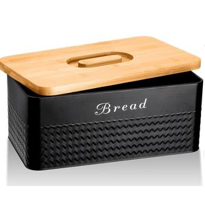 Las mejores decoraciones de cocina Solución de almacenamiento de pan con tapa de madera al por mayor en la India para almacenamiento de galletas y pan-Fiambreras - Product Image 6