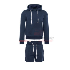 Sudadera con Capucha Informal de Invierno para Mujer, Transpirable, Conjunto Corto, Color Sólido, 100% Algodón, Alta Calidad, Venta al por Mayor - Product Image 1