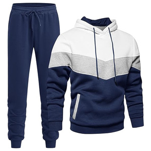 Conjunto deportivo informal de invierno para hombre, sudadera con capucha de forro polar, pantalones deportivos, ropa urbana, producción OEM al por mayor. - Product Image 6