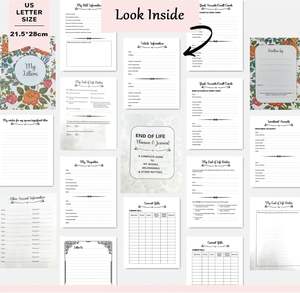 Diario di gratitudine in lino con copertina rigida personalizzata che stampa diario di consapevolezza con pagine guidate non datate - Product Image 4