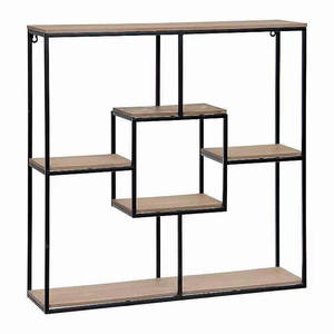 Gỗ & kim loại Modular Kệ tường nổi trang trí giá cho phòng tắm nhà bếp phòng khách với mô hình vuông làm bằng sắt nhựa - Product Image 2