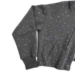 ชุดวอร์มมีฮู้ดแบบสบายๆ สีพื้น ซิปหน้า ประดับเพชรเทียม สำหรับผู้ชาย เหมาะสำหรับวิ่ง ผลิตในปากีสถาน จำหน่ายจำนวนมาก - Product Image 3