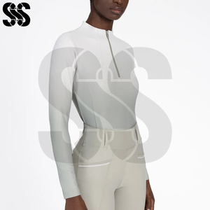 Chemises de base pour l'équitation pour femmes Respirantes Légères Mélange de polyester/spandex Absorbant la transpiration Haute qualité Équestre - Product Image 2