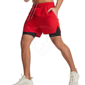 Pantalones cortos de gimnasio para hombre, pantalones cortos de gimnasio de alta calidad, pantalones cortos de gimnasio de poliéster Spandex de secado rápido para hombre - Product Image 4