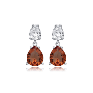 Sultanite CZ Pear Shape Cluster <b>Earrings</b> Wholesale Turkish Handmade 925 Silver Sterling Jewelry - Product Image 1