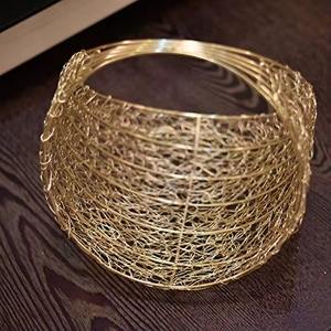 Eco-Friendly Metal Storage <b>for</b> Weddings Iron <b>Hamper</b> <b>Baskets</b> with Handles Sustainable Bride Footwear <b>Basket</b> - Product Image 6