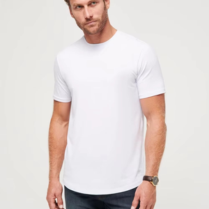Logo personnalisé O-Neck Plain T Shirt Vêtements de rue de haute qualité Fabricants de t-shirts Tissu en coton pour t-shirts - Product Image 6
