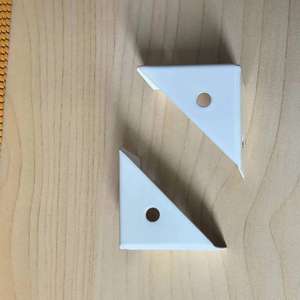 Black Steel Triangle Single-Side Angle <b>Corner</b> Bracket for Furniture Accessories - Product Image 4