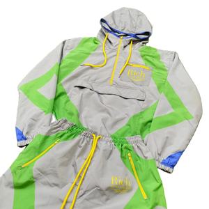Streetwear personnalisé deux pièces survêtement tissé en nylon et polyester coupe-vent veste courte Se Patchwork Zip personnalisable ensemble court - Product Image 6
