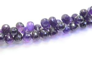 Perles à facettes en améthyste naturelle 11X8MM à 13X8MM env. 7 pouces pour collier et fabrication de bijoux - Product Image 3