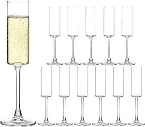 Flûtes à <span class=keywords><strong>champagne</strong></span> en cristal à long pied avec logo personnalisé, élégantes, pour mariage, <span class=keywords><strong>anniversaire</strong></span> - Product Image 1