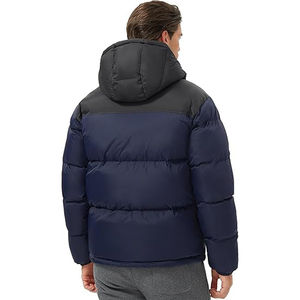 Unisex Stylish Trendy Custom Hooded Puffer Jacket for Winter Canvas Fabric Logo Customise-Stay Warm in Style - Product Image 2