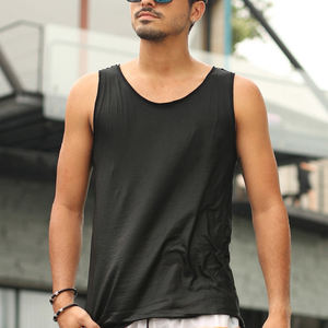 Camiseta sin mangas de algodón y elastano para hombre, personalizada, de nueva llegada, para entrenamiento, gimnasio, fitness, tejido de punto, venta al por mayor - Product Image 4