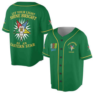 Custom Name Chapter Name OES Let Your Light Shine Bright Baseball <b>Jersey</b> S-5XL High Quality Custom Made <b>Jackets</b> - Product Image 4