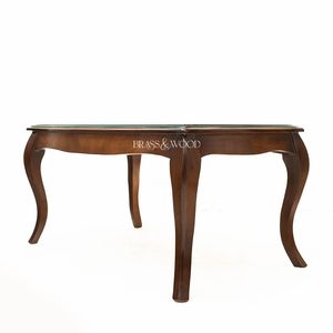 Table basse rectangulaire de luxe avec plateau en marbre blanc et cadre ajouré sculpté à la main en or pour salons classiques - Product Image 3