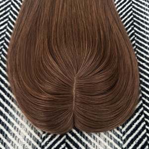 Topper de cheveux humains sur base de soie # 4 Chestnut 13x4 Lace Short Cuticle Aligned High Quality - Product Image 4