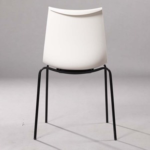 Modern High-Back Stackable <b>Dining</b> <b>Chair</b> with Iron Legs-Multi-Colored Plastic - Product Image 6