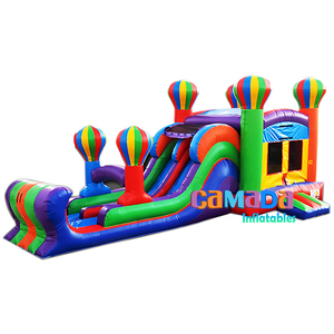 Toboggan gonflable en vinyle PVC unisexe avec kit de réparation, maison gonflable et double toboggan sec - Product Image 2