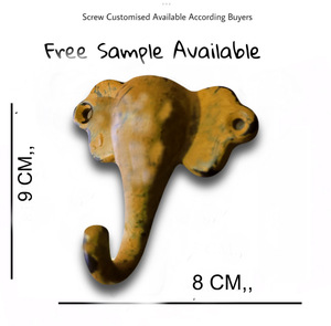 Gros jaune en détresse couleur éléphant animaux mur manteau et chapeau crochets porte-clés cintre très pas cher prix de gros disponible - Product Image 3