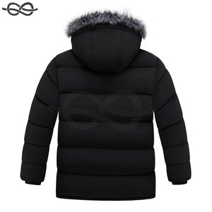 Grand et Grand Manteau d'Hiver Recyclé pour Homme, Veste Matelassée Mi-Longue de Grande Taille avec Capuche Amovible, Noir 5XL - Product Image 2
