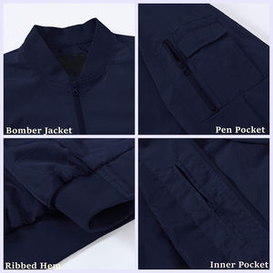 Venta al por mayor chaqueta de bombardero nueva moda Casual Streetwear chaquetas de bombardero de los hombres para la venta en línea en el precio razonable - Product Image 2