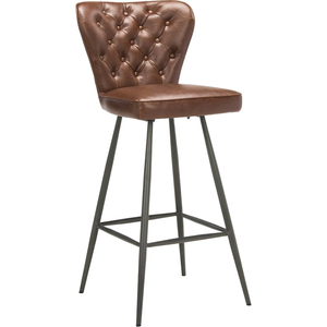 Chesterfield Modern Steel & Leather Club <b>Bar</b> Chair <b>for</b> Outdoor Gym School Mall Use-Commercial Hotel <b>Furniture</b> - Product Image 1