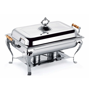 Stainless Steel Classic Style Serving <b>Chafing</b> Dish Silver/Gold Color High Standard Quality Customization Size Logo Warmer - Product Image 6