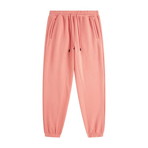 Pantalon de survêtement unisexe décontracté taille haute/moyenne Jogging 100% coton pantalon de survêtement en tissu pour l'entraînement pantalon de survêtement en gros - Product Image 4