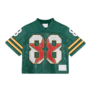 Maillot de football en maille de haute qualité chemises Sublimation personnalisée t-shirt surdimensionné 100% coton pour hommes coupe ample imprimé - Product Image 5