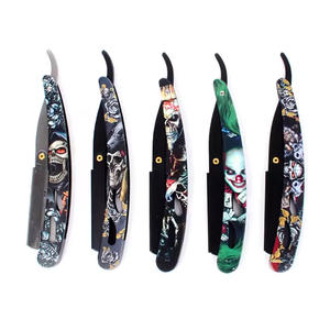 Maquinilla de afeitar plegable de metal desechable con diseño de cara recta de hoja de peluquero extraíble - Product Image 2