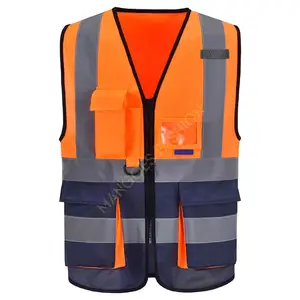 Quần áo bảo hộ lao động ngoài trời vest với Túi Bán Buôn Quần Áo bảo hộ lao động HI VIS phản quang an toàn vest xây dựng quần áo làm việc