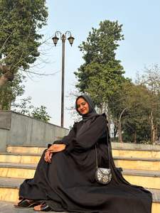 Alta calidad mujeres diseñador personalizado Naqab manga larga Burqa estilo étnico Hijab tradicional islámico musulmán vestidos volantes Abaya - Product Image 6