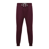 Conjunto Deportivo Casual para Hombre, Color Granate, con Sudadera con Cremallera Completa y Pantalones Jogger |   Ropa Deportiva Transpirable 100% Algodón con Franja Lateral Blanca