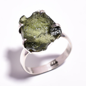 แหวนโมลด์ธรรมชาติ925แหวนเงินสเตอร์ลิงขายส่งทำด้วยมือเครื่องประดับชั้นดี - Product Image 3