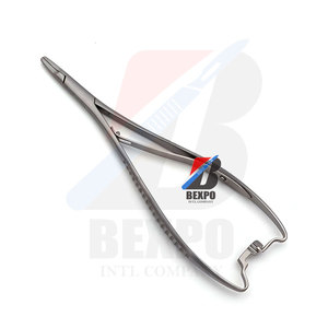 Lichtenberg porte-aiguille pince croix dentaire dentelée demi or Instruments en acier inoxydable - Product Image 2