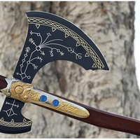 Hache en acier à haute teneur en carbone de qualité industrielle avec manche en bois de rose, tomahawks personnalisables pour une utilisation polyvalente