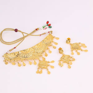 ขายส่ง14K 18K 24K สร้อยคอชุบด้วยไมโครโกลด์สร้อยคอแฟชั่นพันรอบลำคอชุดเครื่องประดับแบบดั้งเดิม - Product Image 2