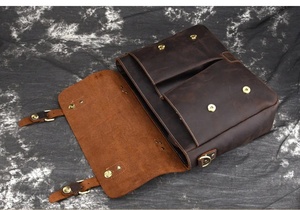 Bolso de hombro para ordenador portátil con mensajero de cuero auténtico 100%, regalo de cumpleaños perfecto para él o ella en el momento de la compra - Product Image 4