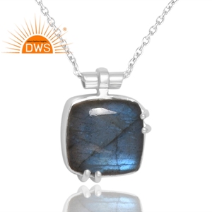 Dernière vente en argent Sterling 925 Labradorite naturelle pierre précieuse pendentif collier bijoux personnalisés pour les femmes cadeau pour elle - Product Image 2