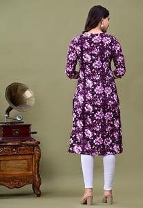 Kurti Largo de Alta Calidad, Estilo Pakistaní Indio, Diseño Bordado Elegante, Túnica Larga para Mujer para Uso Diario - Product Image 5