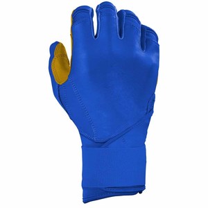 QASWA SPORTS Professional Long Cuff Customized Color Baseball Batting Gloves Cowhide Leather <b>Hook</b> Loop Closure Stretchable Strap - Product Image 4