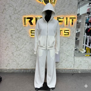 Ensemble de survêtement d'hiver décontracté de qualité supérieure, polaire doux, respirant, deux pièces, sweat-shirt et pantalon pour hommes et femmes - Product Image 4