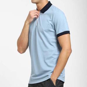 Polo grande taille en coton de style décontracté de qualité supérieure respirant séchage rapide hommes coupe ajustée T-shirts polo à manches courtes demi-fermeture éclair - Product Image 3