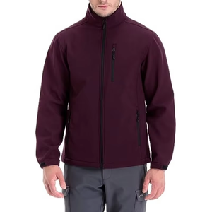 Men's Softshell Fleece-Lined Jacket Medium <b>Weight</b> <b>Water</b>-Repellent Winter Outdoor Coat, Windproof Custom Logo Available - Product Image 6