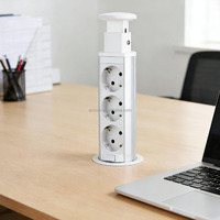 Multiprise escamotable EU Schuko pour cuisine et bureau