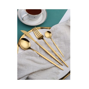 Stainless Steel Mirror polished cutlery set <b>used</b> in Wedding Party Hotel Home party with thick handles Cutlery set - Product Image 4