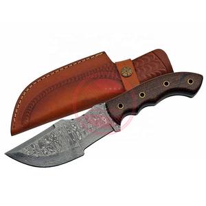 Rastreador Cuchillo de caza Supervivencia Damasco Acero Rastreador de caza Cuchillo - Product Image 1